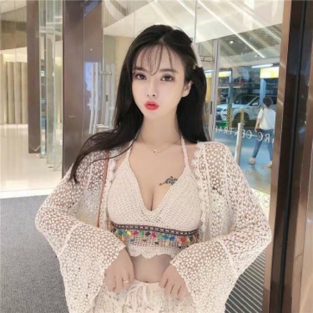 Set bikini len đính hạt đủ màu