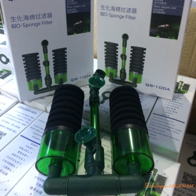 Lọc vi sinh Qanvee QS100A, QS200A [Lọc vi sinh hồ tép cảnh, hồ cá cảnh]