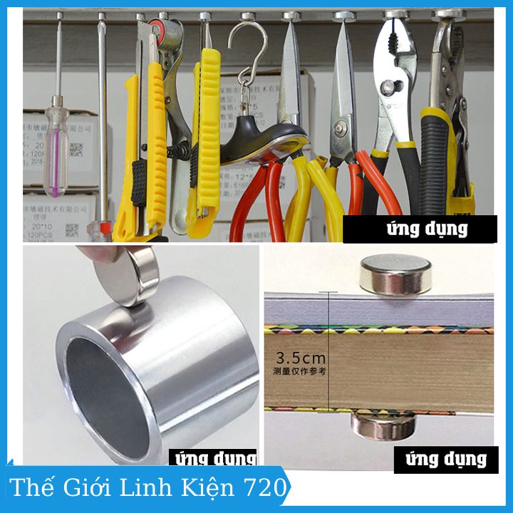 Bộ 5 viên nam châm đất hiếm 10x2mm