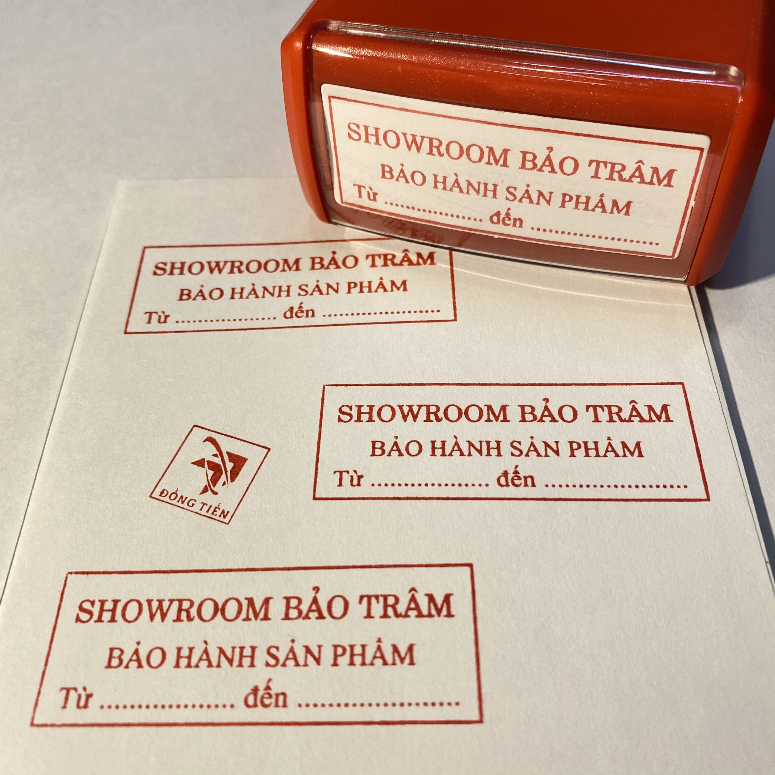 Khắc dấu tên 3 dòng sdt + địa chỉ 18x47mm