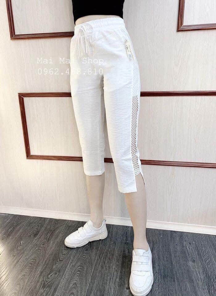 Quần ngố đũi phối lưới