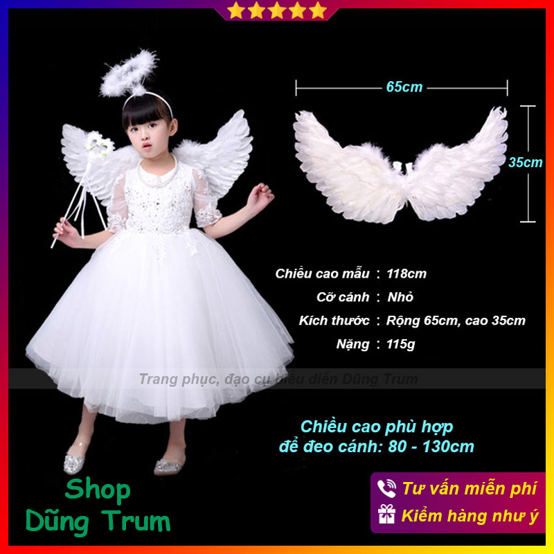 Cánh thiên thần, hóa trang thiên thần cỡ nhỏ cho bé