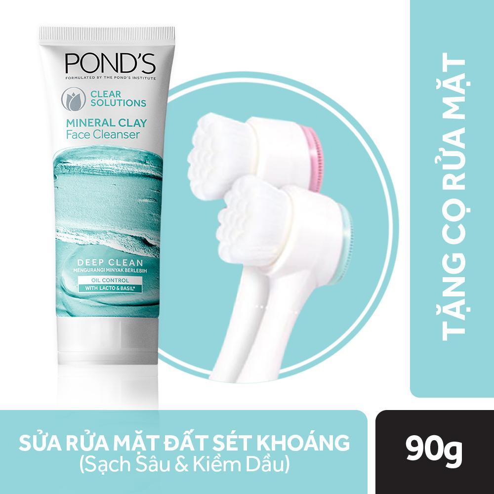 Sữa rửa mặt Ponds đất sét khoáng sạch sâu & kiềm dầu 90GR