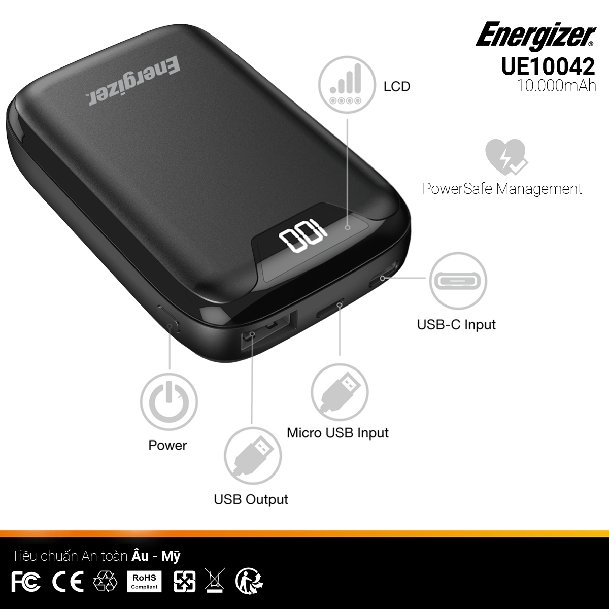 Pin sạc dự phòng Energizer 10000mAh - UE10042