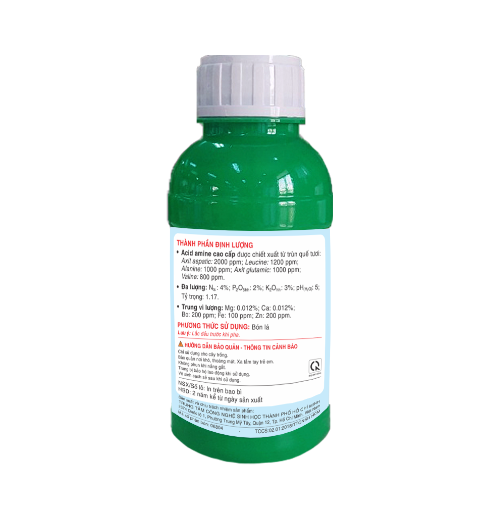 Phân Bón Sinh Học BiO Trùn Quế 02 Chai 500ml