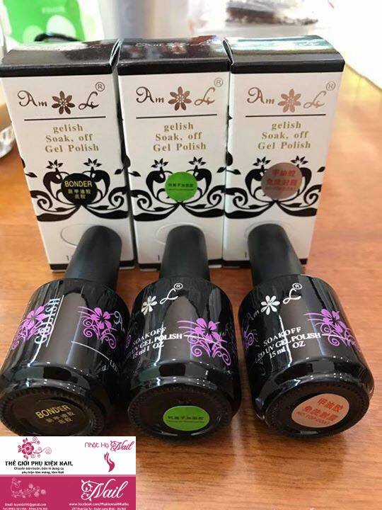 Gelish AML (Base - Cứng móng ( dầy móng) - Top )