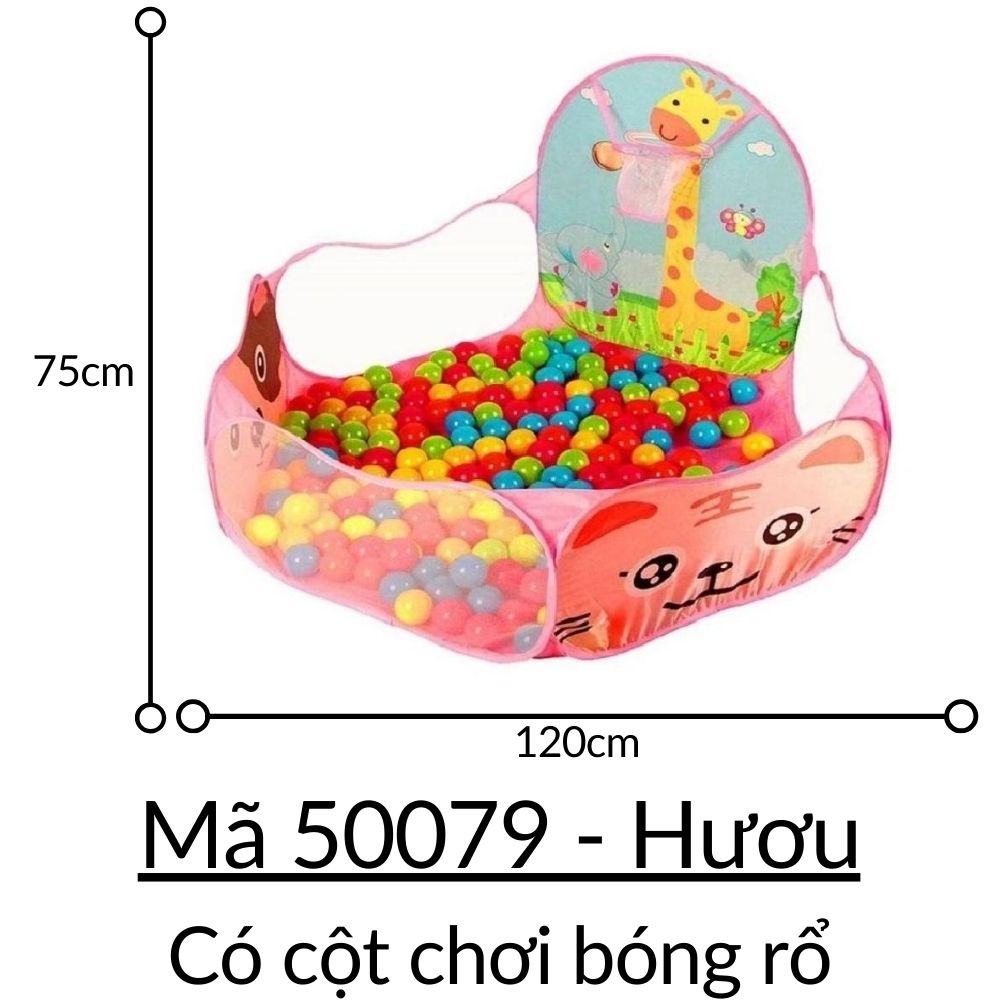 Nhà bóng cho bé gấp gọn tự bung Kèm 25 Banh nhựa lều quây bóng giá rẻ khung kim loại vải dù Chọn nhiều mẫu mã 50079