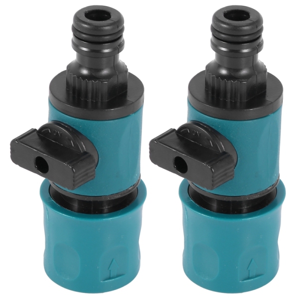 Plastic Valve with Quick Connector Agriculture Garden Watering Prolong Hose Irrigation Pipe Fittings Hose Adapter 2 Pc