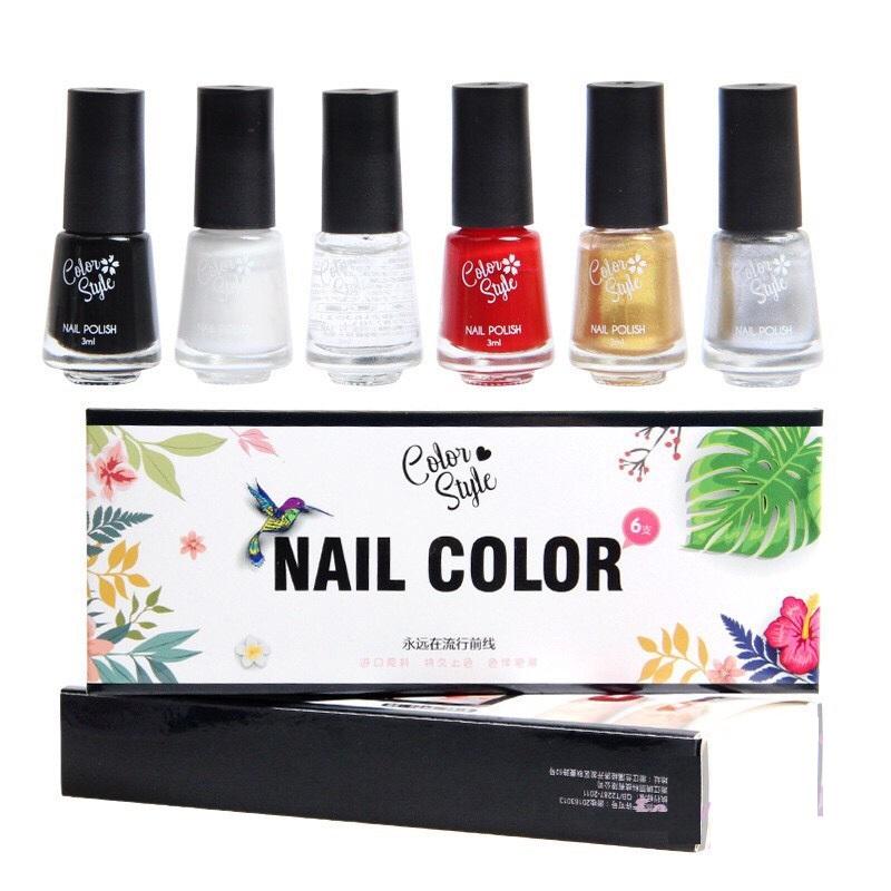 Set 6 lọ nước sơn móng tay không độc hại