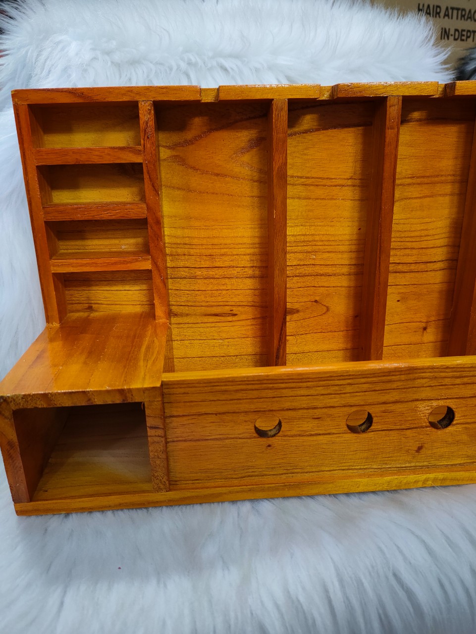 Khay gỗ đựng dụng cụ làm tóc loại 2 hộc