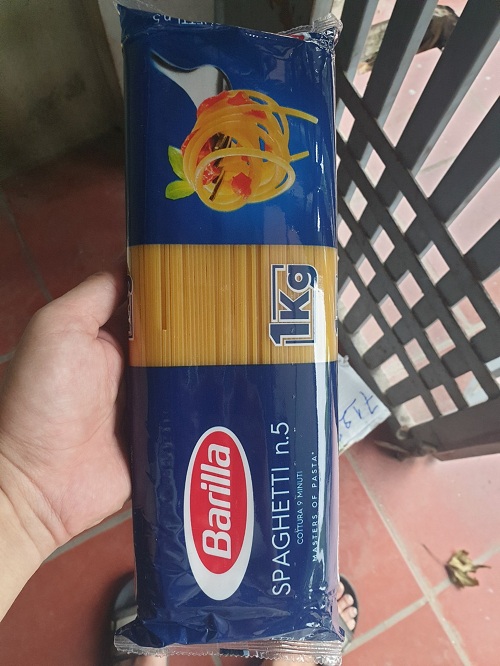 Barilla pipe shape yarn No. 5 spaghetti bag 1 kg imported Italian nylon bag