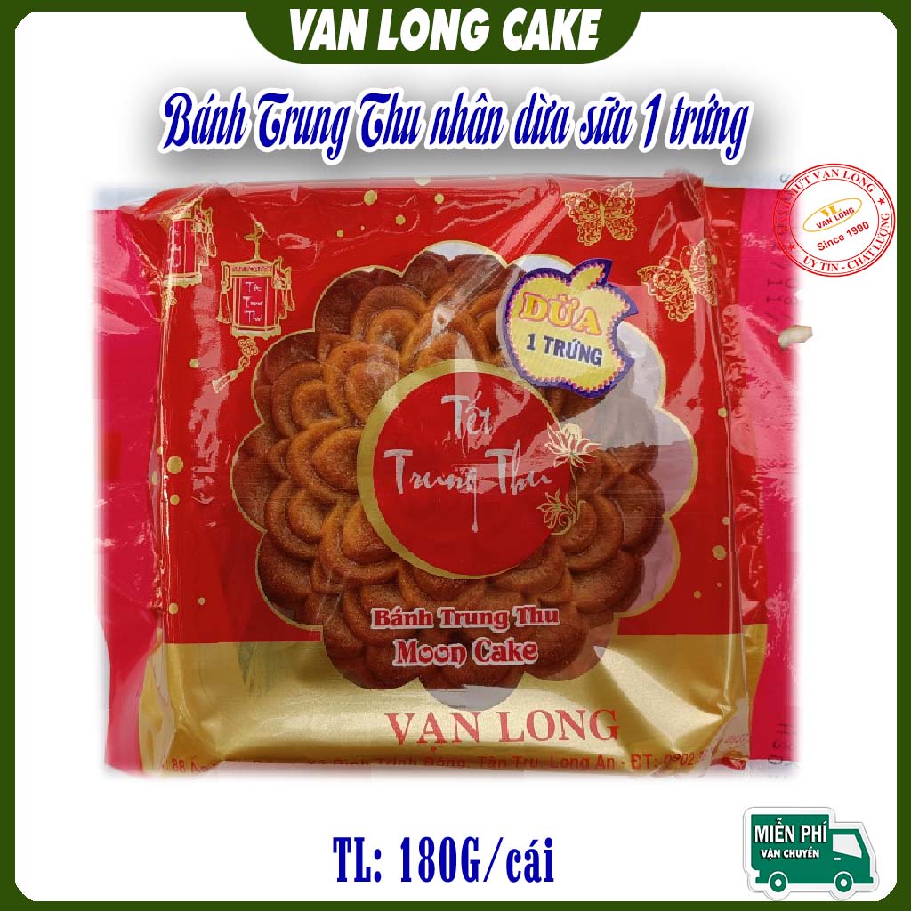 Bánh trung thu Vạn Long dừa sữa 1 trứng 180g