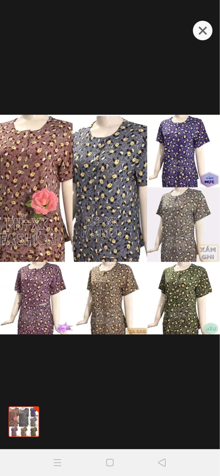 [HCM]bộ bà già túi tay ngắn(size 40-67kg)