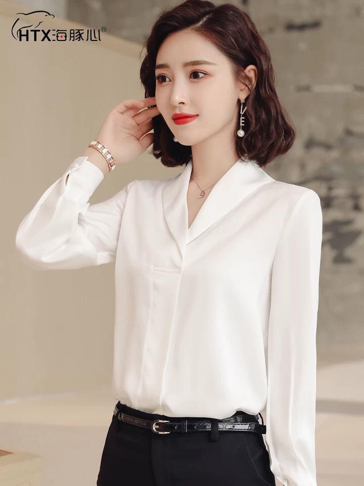 (Hàng có sẵn) Áo kiểu nữ công sở cổ bẻ - HÀNG CAO CẤP