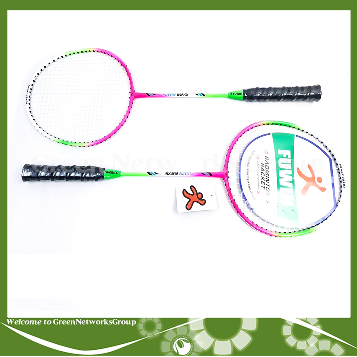 [HCM]Vợt cầu lông Fuwin 6975 BADMINTON RACKET ( 1 Cặp ) Greennetworks