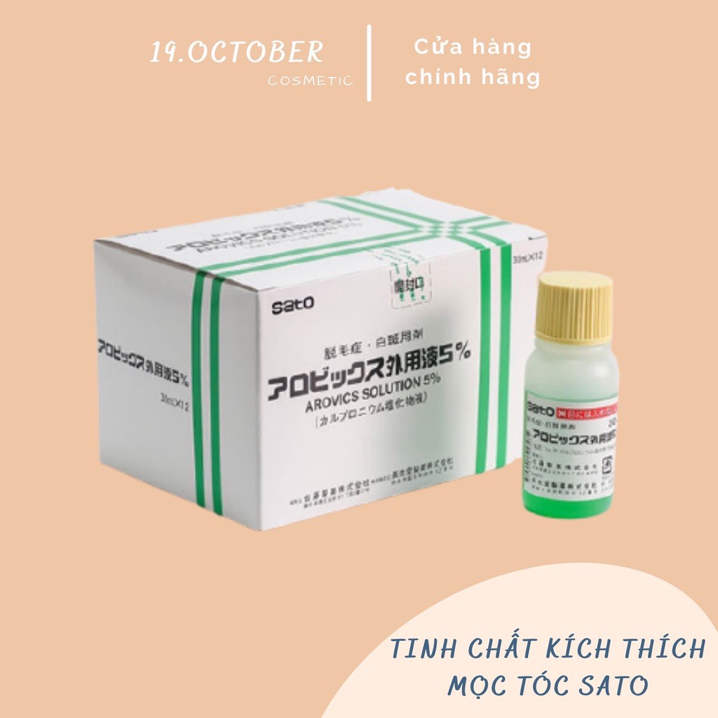 Tinh Chất Kích Thích Mọc Tóc SATO Thảo Dược Nhật Bản - 30ml "19.october"