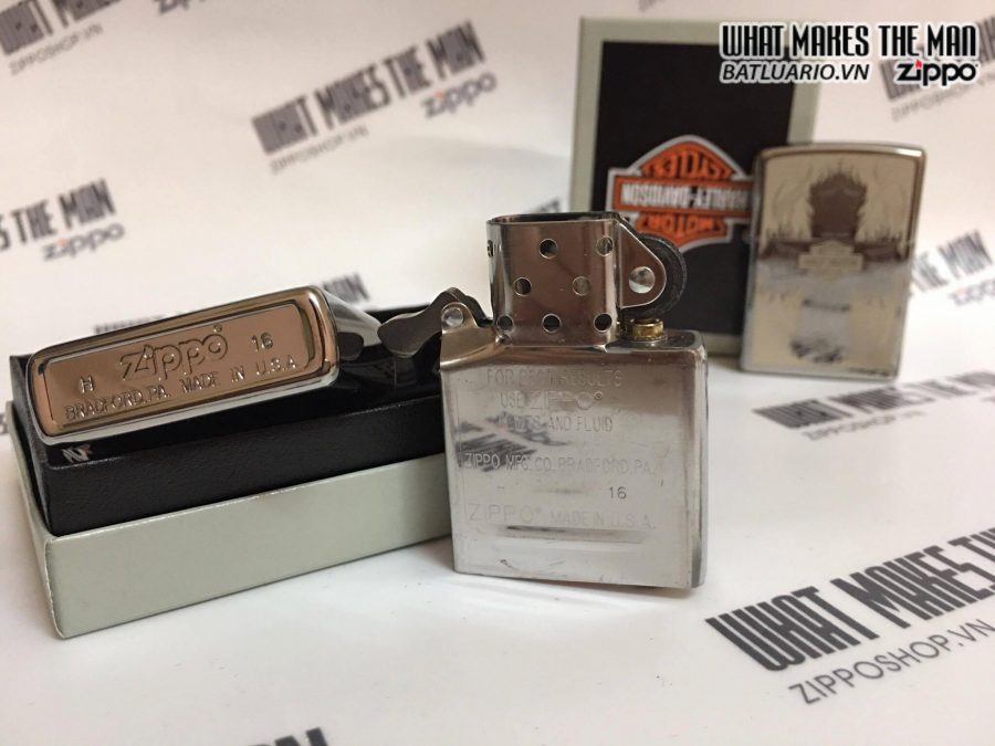 Zippo 28982 - Zippo Harley Davidson Cross Polished Chrome