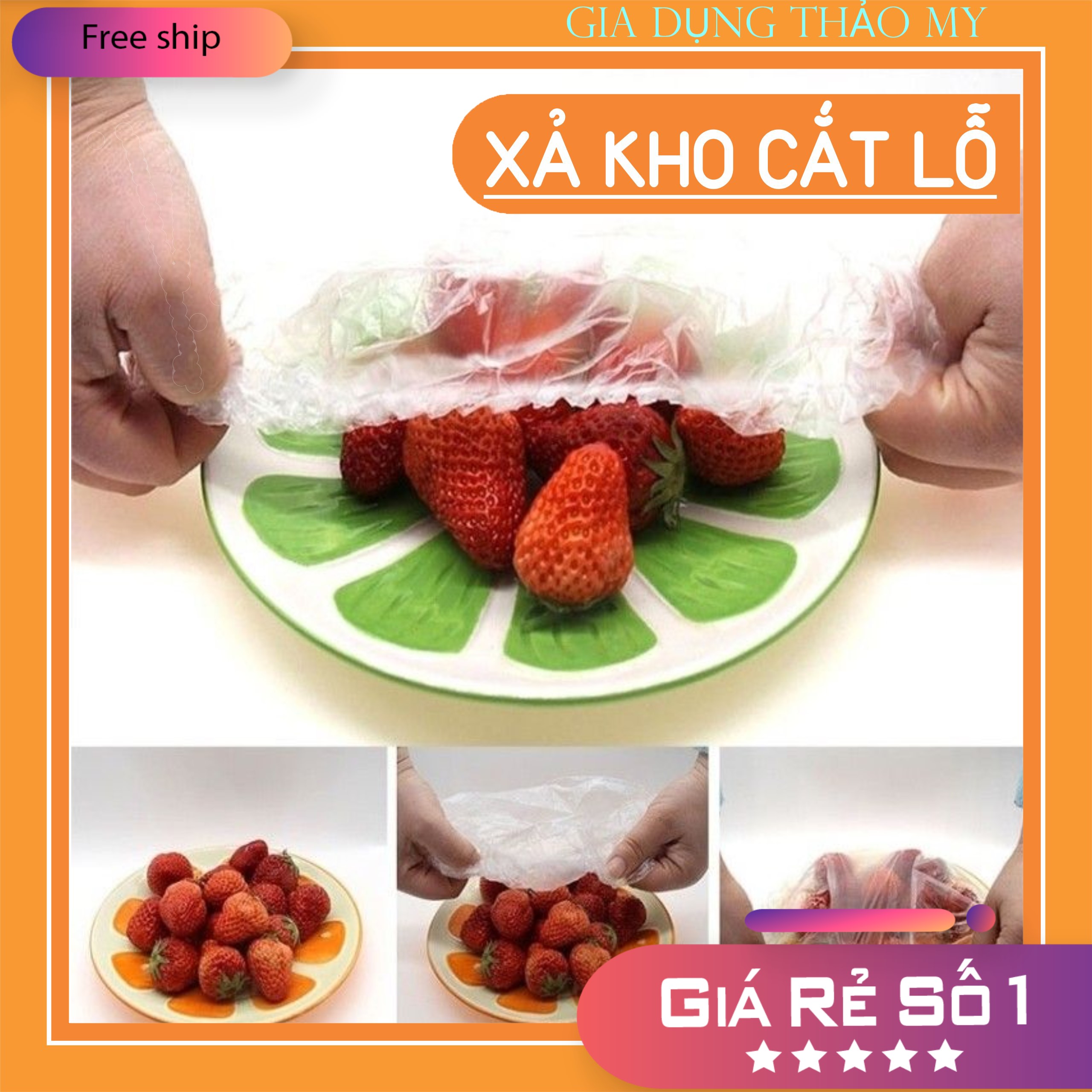 Màng bọc thực phẩm, hoa quả (Túi 100 chiếc)