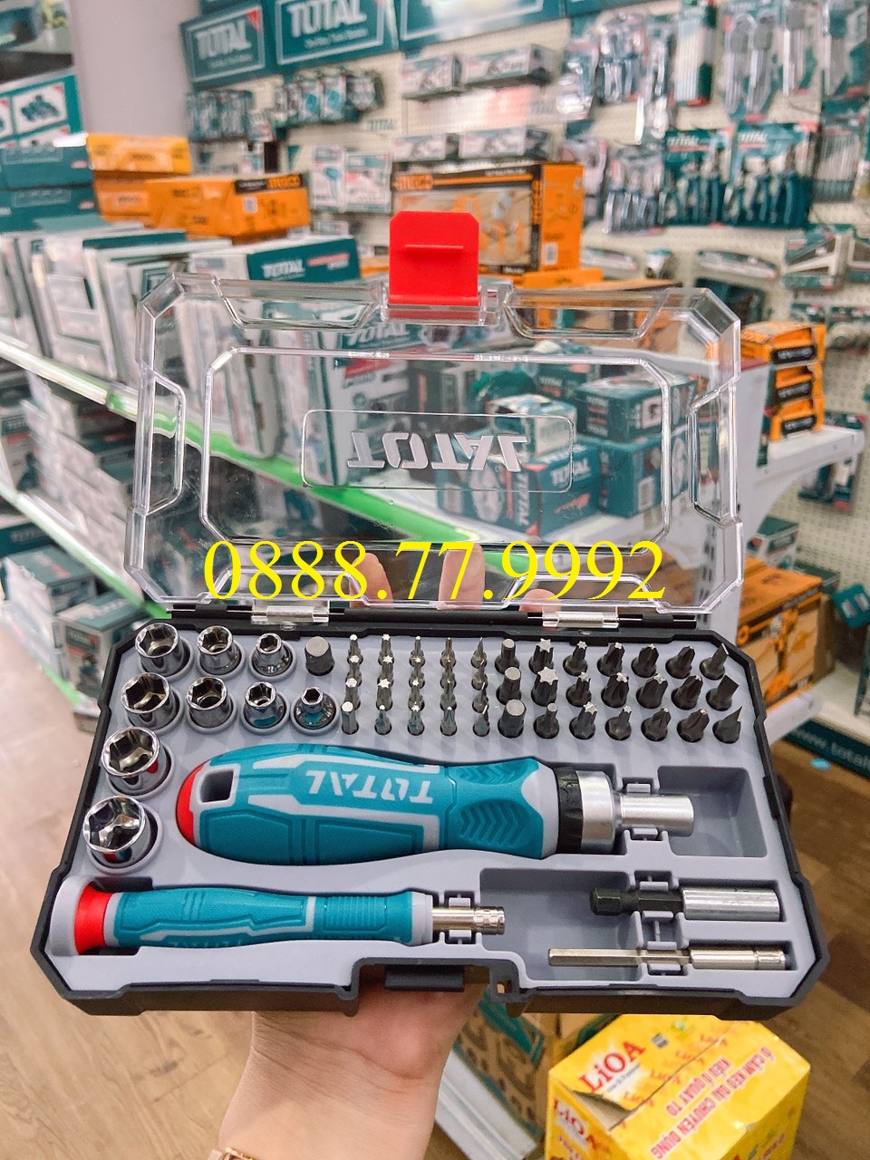 Bộ tua vít đa năng 55 chi tiết TOTAL TACSD30556 Bộ tuốc nơ vít thép hợp kim chắc chắn bển bỉ, dễ thay đổi đầu vít