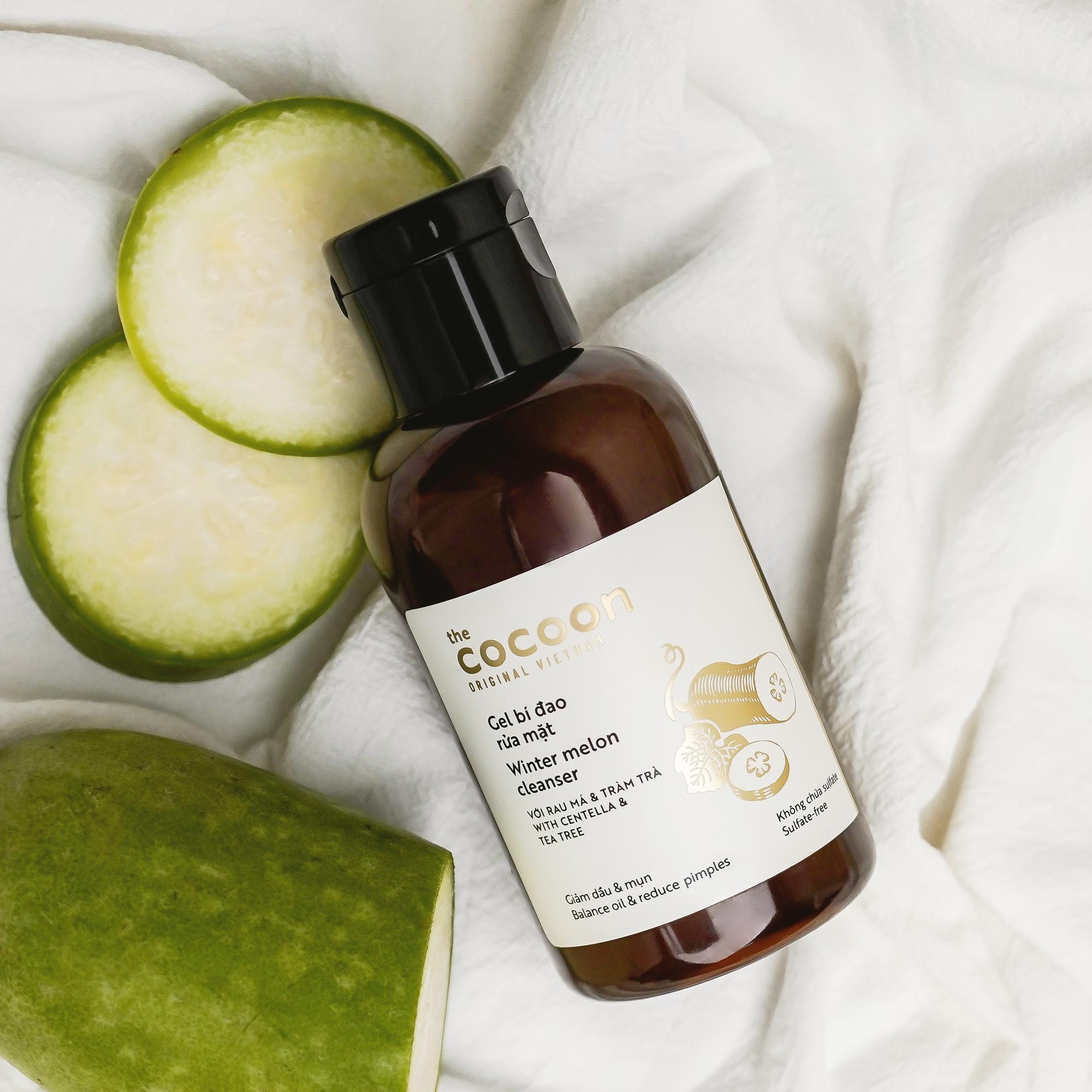 [6-11/12 VOUCHER GIẢM 8%]GEL BÍ ĐAO RỬA MẶT COCOON WINTER MELON CLEANSER