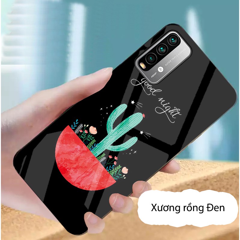 Ốp xiaomi redmi 9t,poco m3 mặt kính gương bóng cao cấp