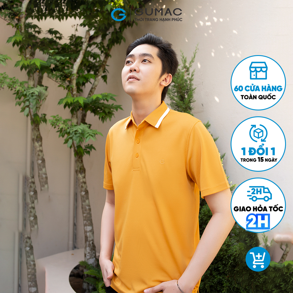 [15 - 17.5 | TẶNG QUÀ đơn từ 499K] Áo polo nam GUMAC ATNC01005 phối cổ