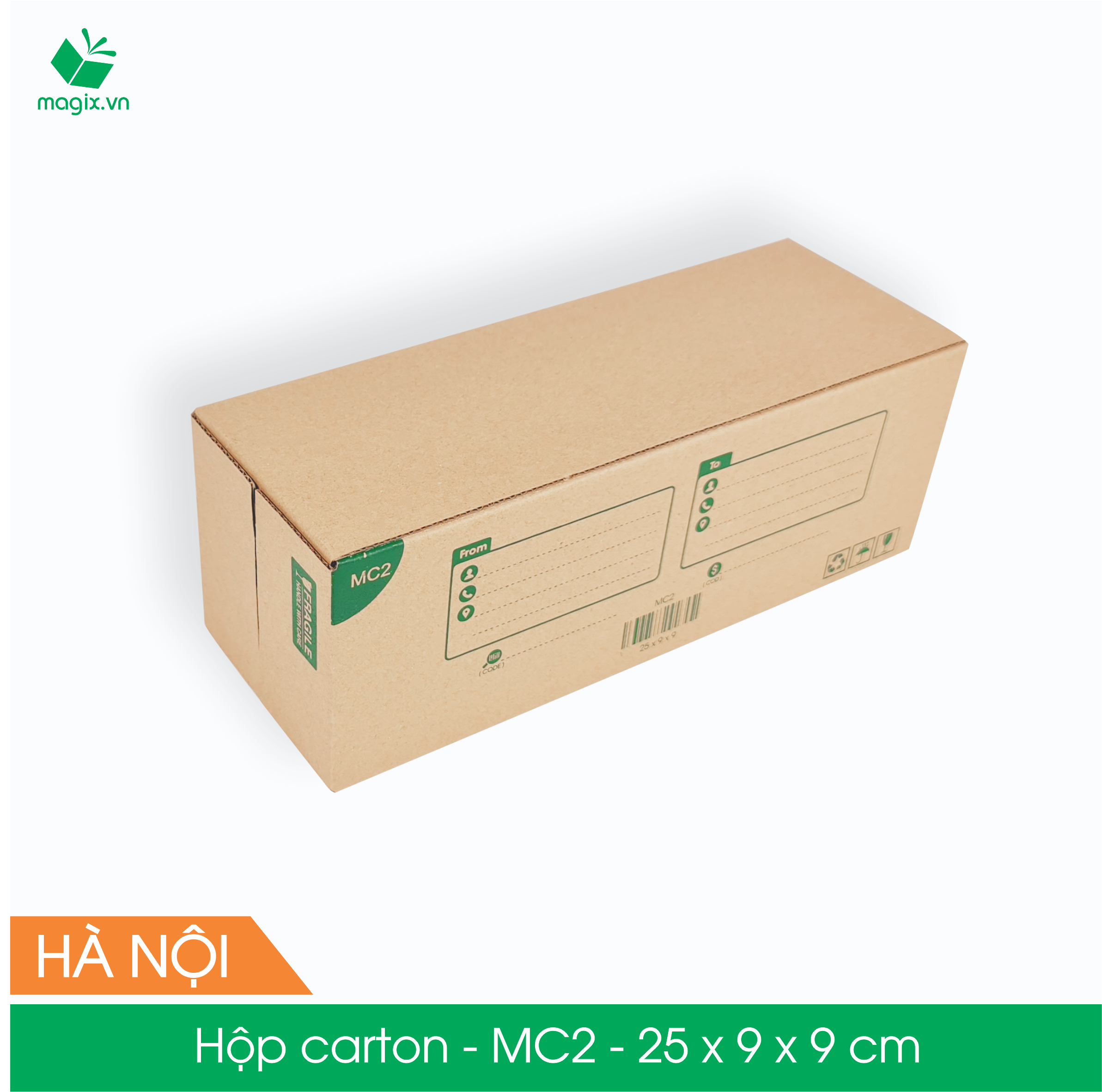 MC2 - 25x9x9 cm - 100 Thùng hộp carton