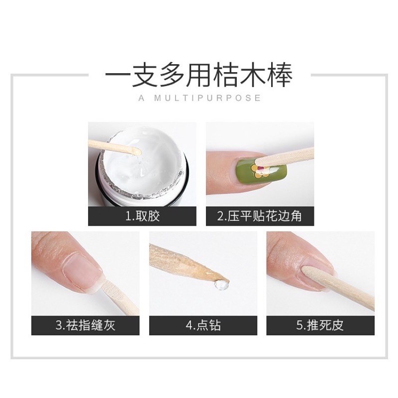 [HCM]Que gổ đẩy da chết đính đá charm