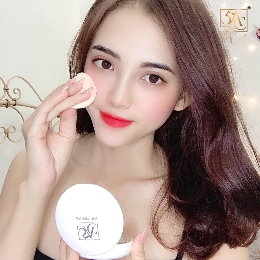 Phấn phủ phấn nén trang điểm kiềm dầu siêu mịn 5AC hàn quốc [Phiếu BH hãng]