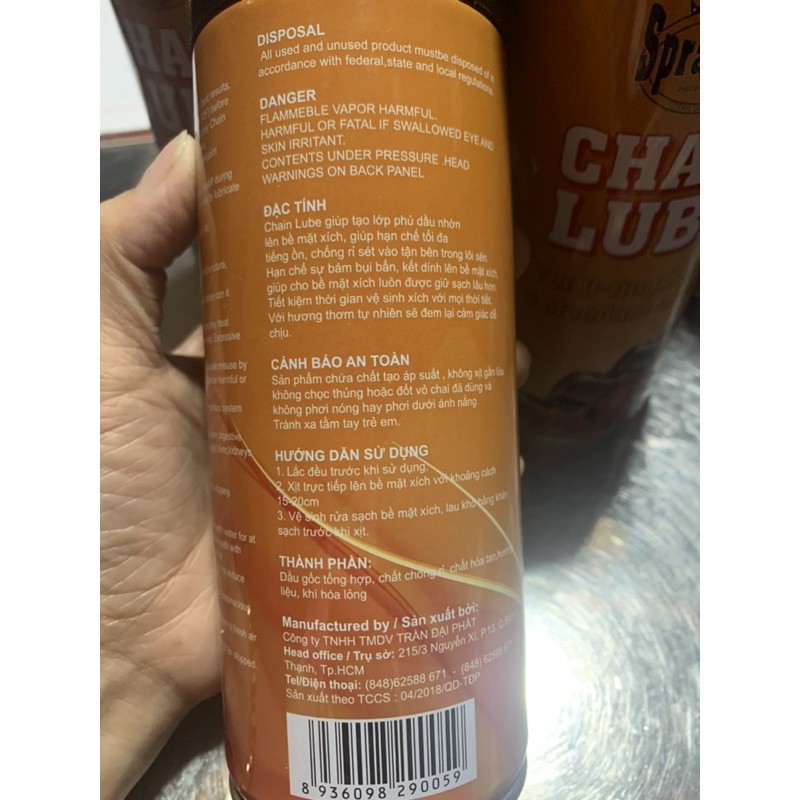 [HCM]Dưỡng xịt sên CHAINLUBE