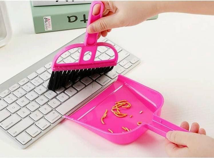 Bộ quét và hót rác mini-🆘BỘ CHỔI QUÉT MINI Quét Bàn Thờ, quét bàn phím máy vi tính hoặc vệ sinh ngóc ngách kẽ bàn...