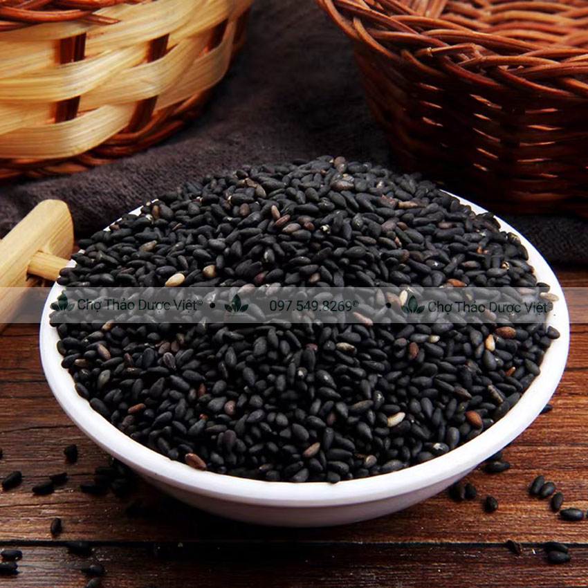 Hạt mè đen hữu cơ 100g ( Vừng đen khô làm sốt mè rang thơm ngon) - Chợ Thảo Dược Việt