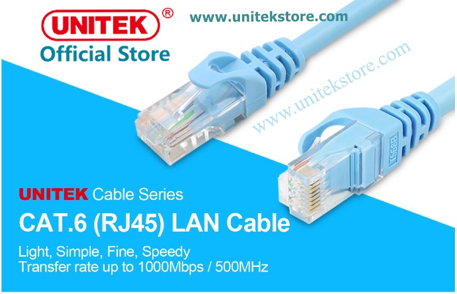 [UNITEK STORE] CÁP MẠNG LAN UTP CAT 6 - 5M UNITEK (Y-C 812ABL)