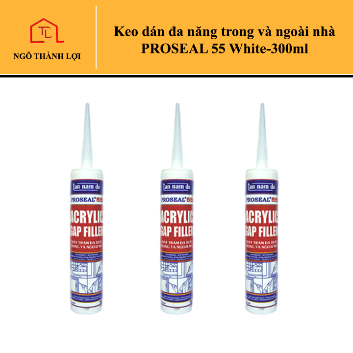 Keo dán đa năng trong và ngoài nhà PROSEAL 55 White 300ml - Keo dán bêtông