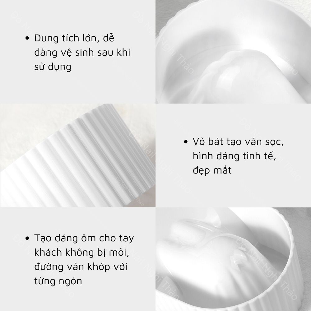 Bát ( chén) ngâm tay nail trong suốt