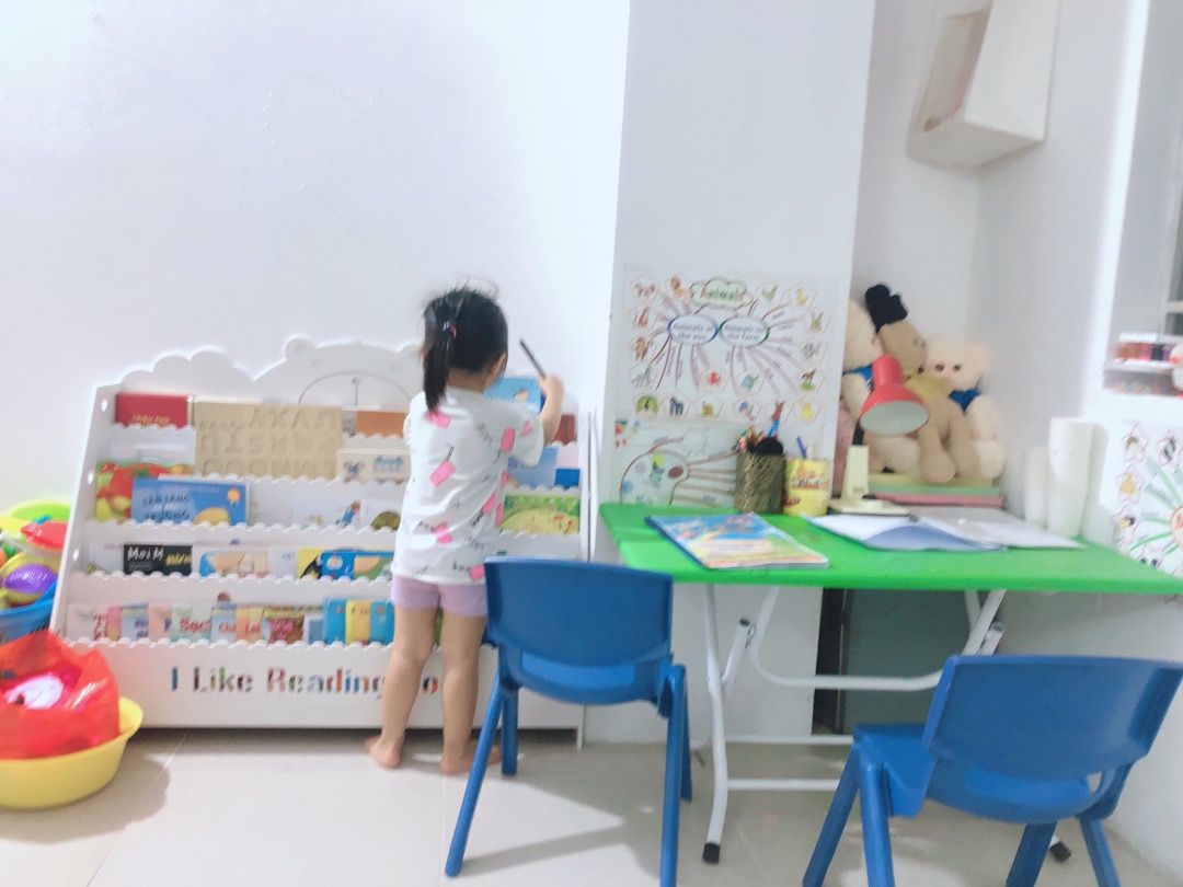(Miễn Phí khắc tên) Kệ giá sách hình gấu 4