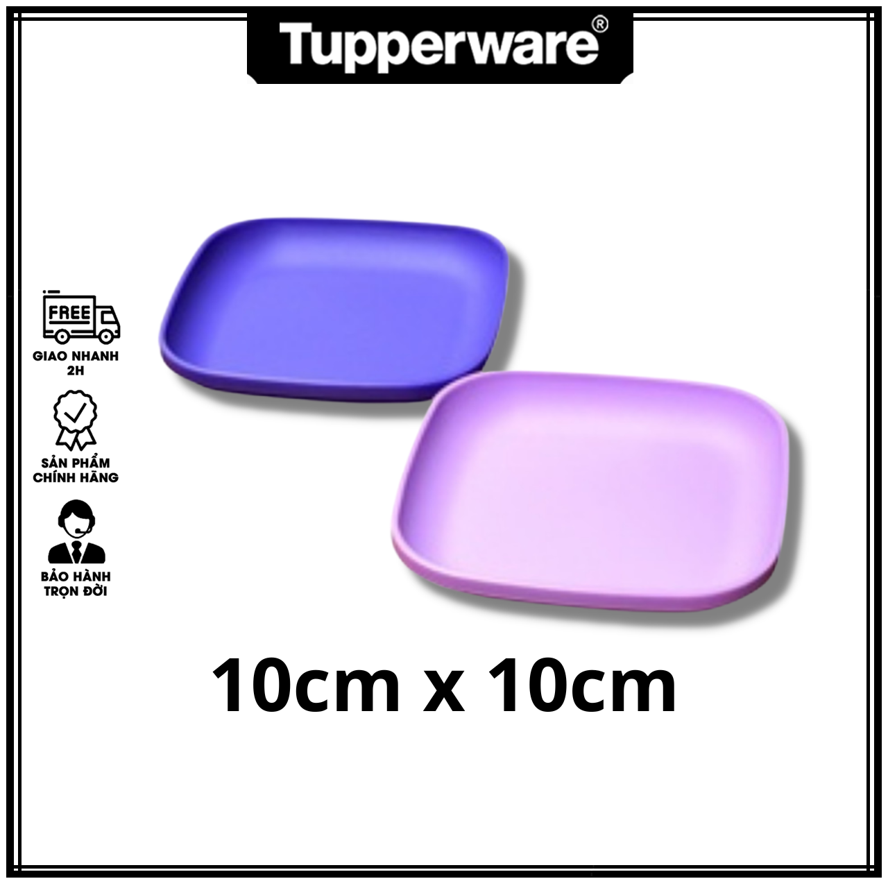 Dĩa Mini Stacking Plate (2 cái) - Tupperware
