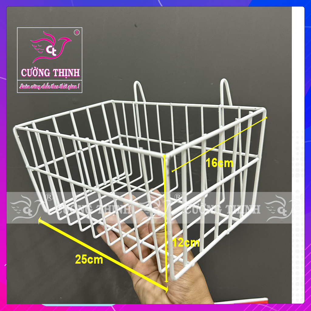 {LOẠI DÀY} Giỏ cài lưới sắt - Rổ treo khung sắt trang trí, phụ kiện