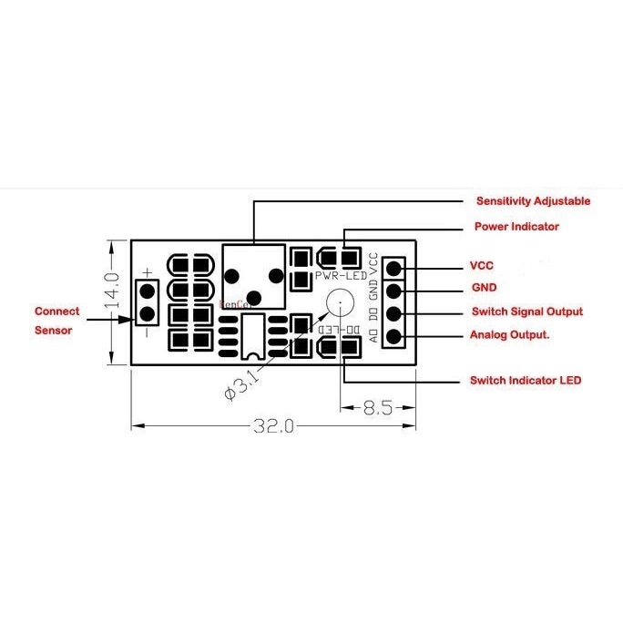 Module cảm biến phát hiện ngọn lửa hồng ngoại