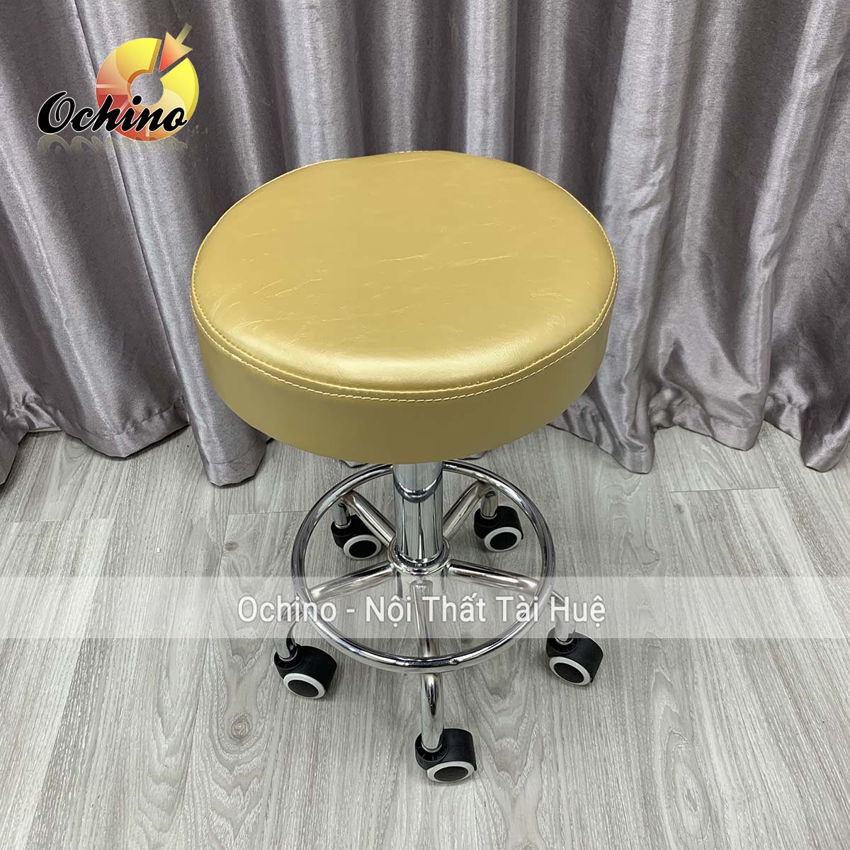 (FREE SHIP) Ghế Xoay Xoay Văn Phòng, Ghế Trang Điểm Mặt Ghế Nhựa Phong Cách Hiện Đại Điểu Chỉnh Độ Cao 45 Đến 55 Và Xoay 360 Độ (Đủ Mầu)