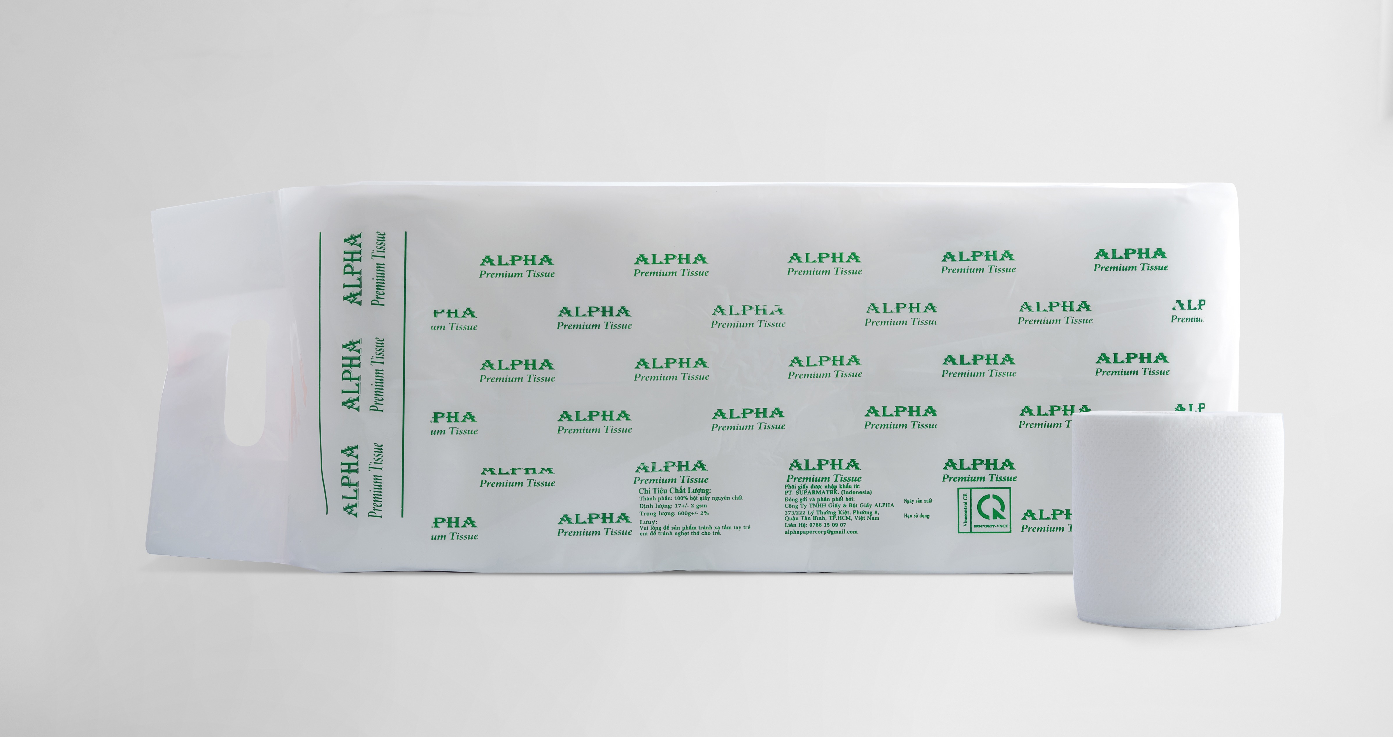 [HCM]Combo 20 cuộn giấy vệ sinh ALPHA 2 lớp 60g/cuộn