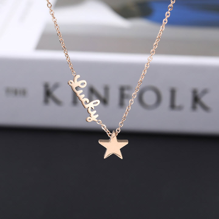 Star and moon necklace star chain