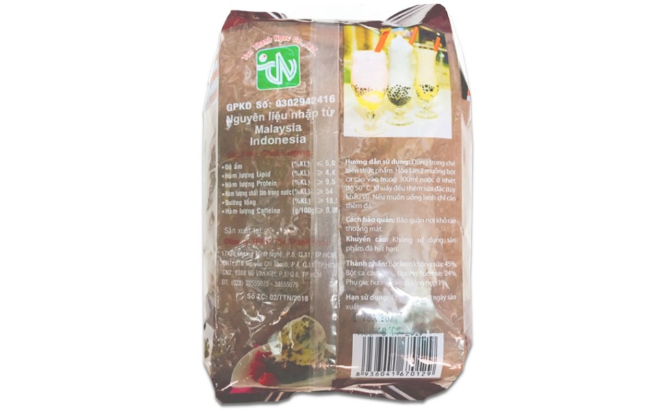Bột cacao Malaysia gói đắng/ngọt 500g