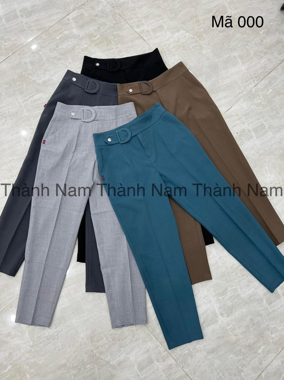 Quần Baggy Công Sở kèm đai cúc bấm-mã 238