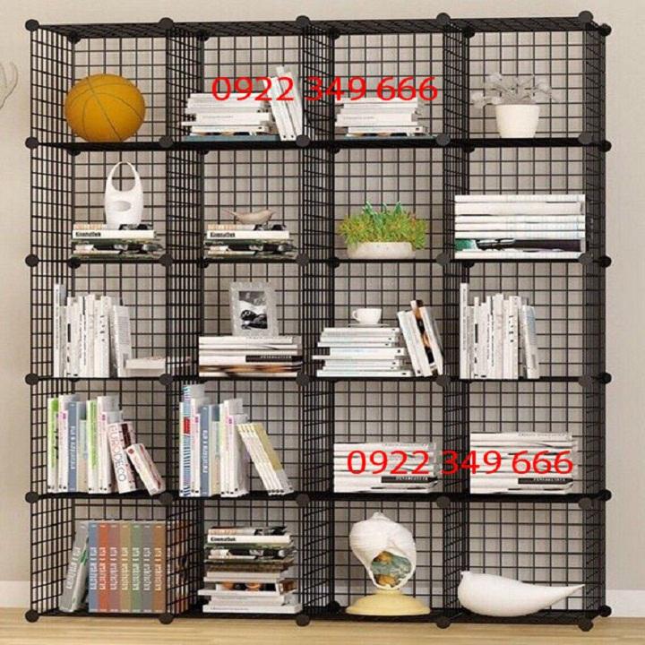 [HCM]Kệ - Kệ sách – Kệ ghép lưới sắt - 20 ô