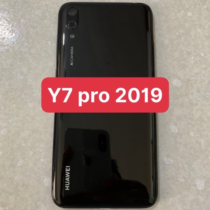 Bộ vỏ huawei Y7 pro 2019 ,kèm khay sim,phím,kính camera lắp sẵn