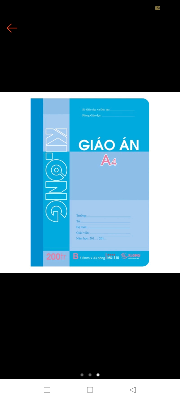 Vở, sổ giáo án 200 trang A4
