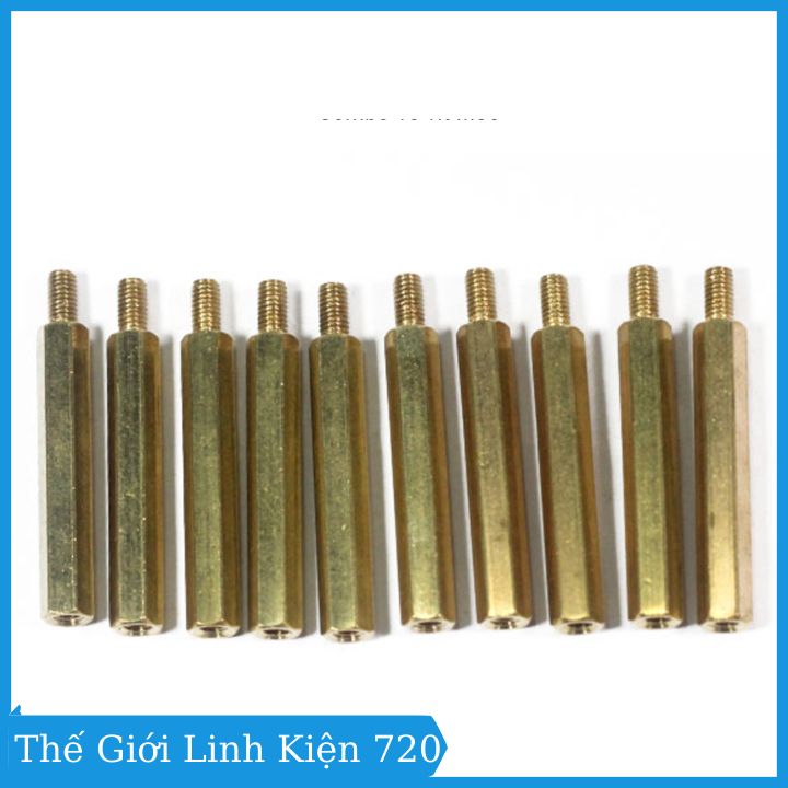 Combo 10 cọc đồng 3cm và 10 ốc 3mm