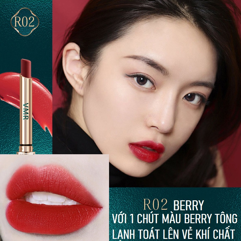 Son Lì DMDN Mềm Mịn Không Dính Cốc Chống Nước Lâu Trôi Màu Trắng Cam Nâu Đào Dưỡng Ẩm Mùa Thu Đông Cho Học Sinh