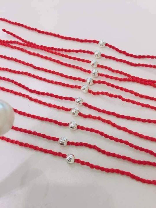 Combo 2 vòng cổ chỉ đỏ ngọc bích may mắn cho bé  (40cm)